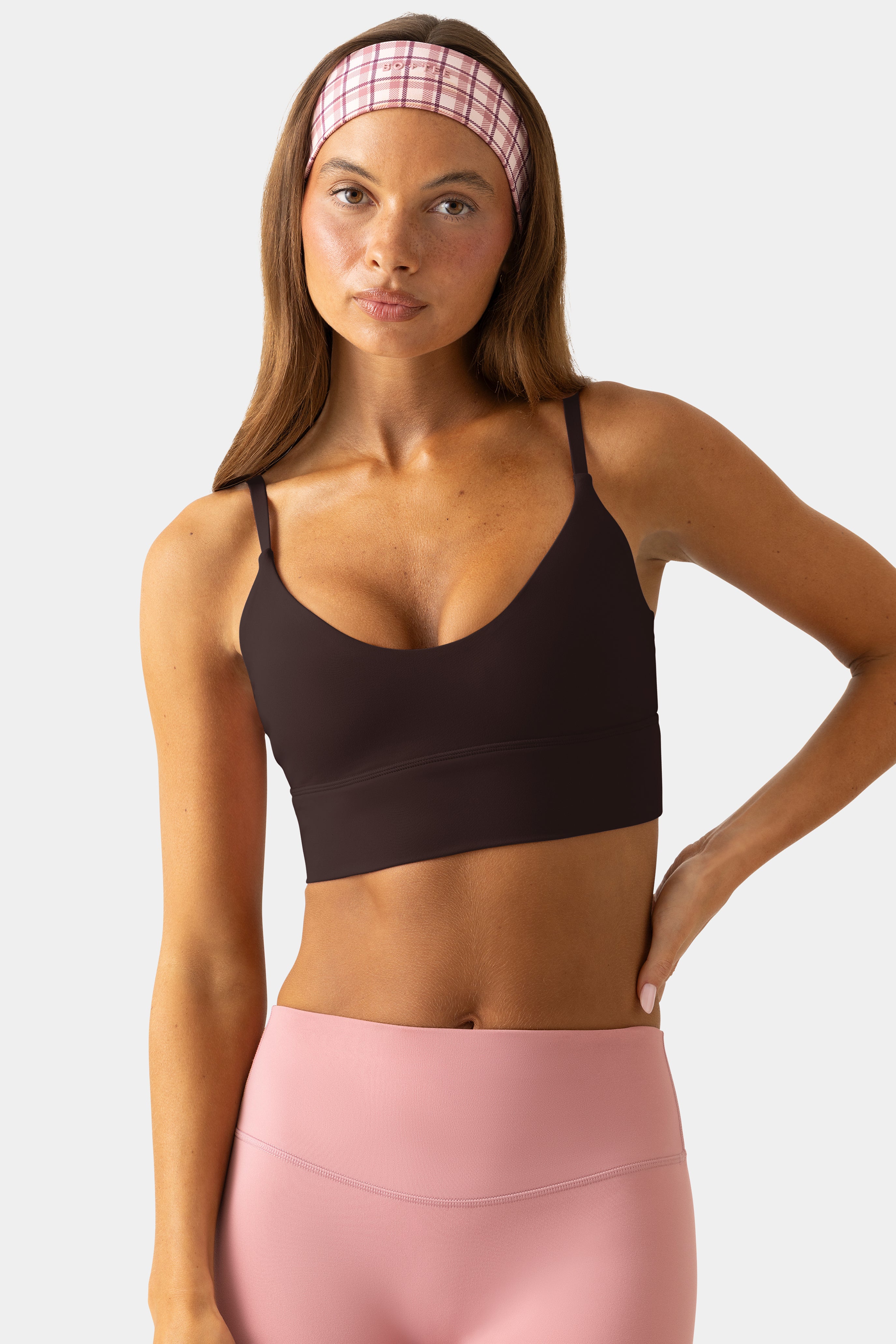 Oh Polly Bo+Tee brassière sport scoop espresso S
