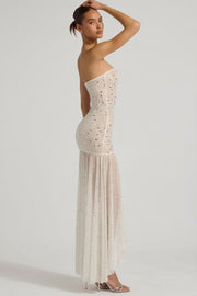 Oh Polly Embellished Kerra robe maxi blanche strass
