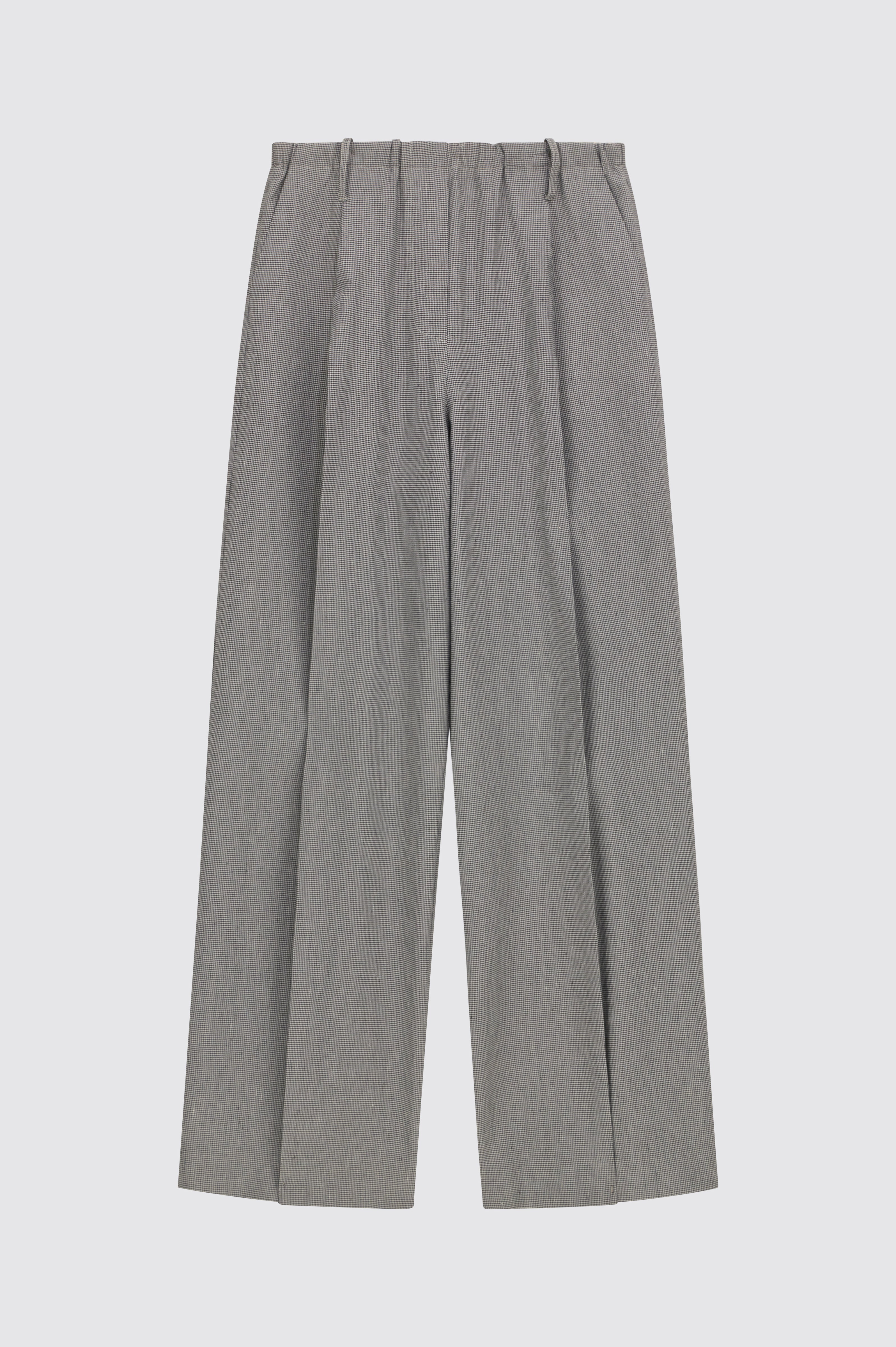 Liviana Conti Arthur pantalon palazzo pied de poule noir lin