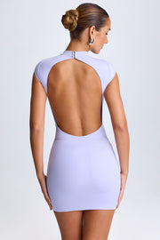 Oh Polly Morgana mini jupe lilas ruchée bodycon