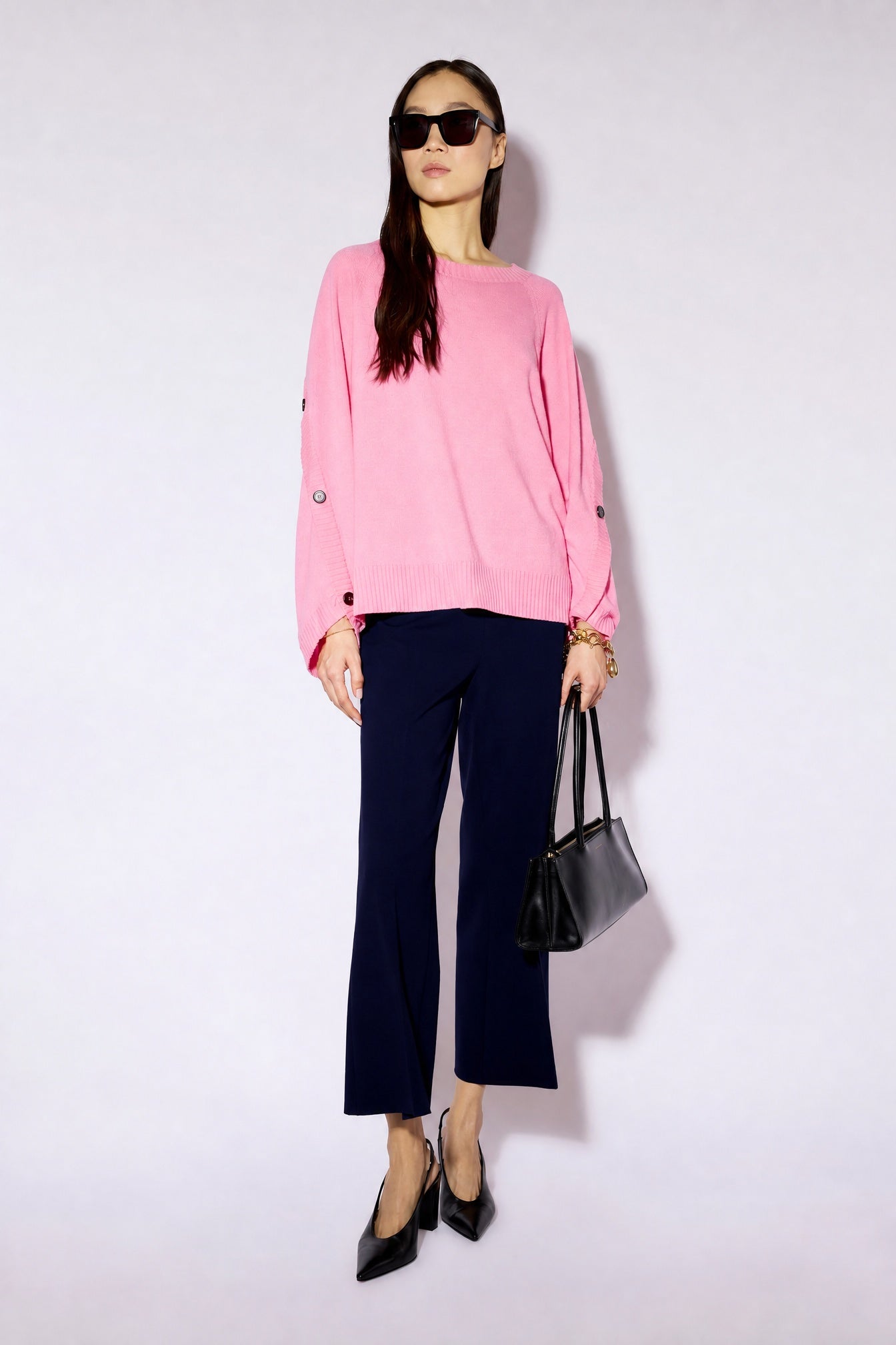 Liviana Conti Lance Pantalon Crop-Flare Mirtillo 38-48