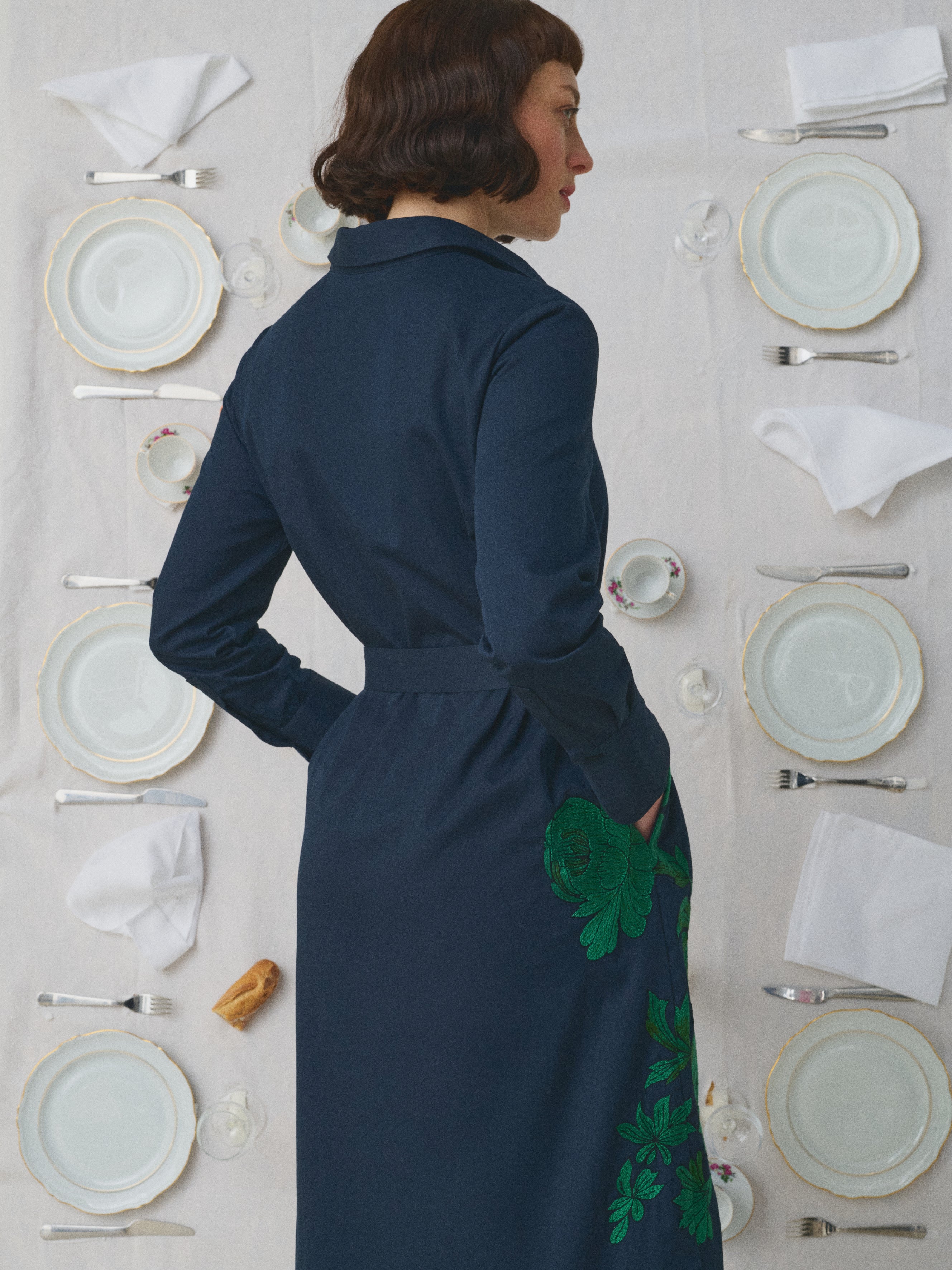 MII À table robe Luce La Vaisselle coton brodée