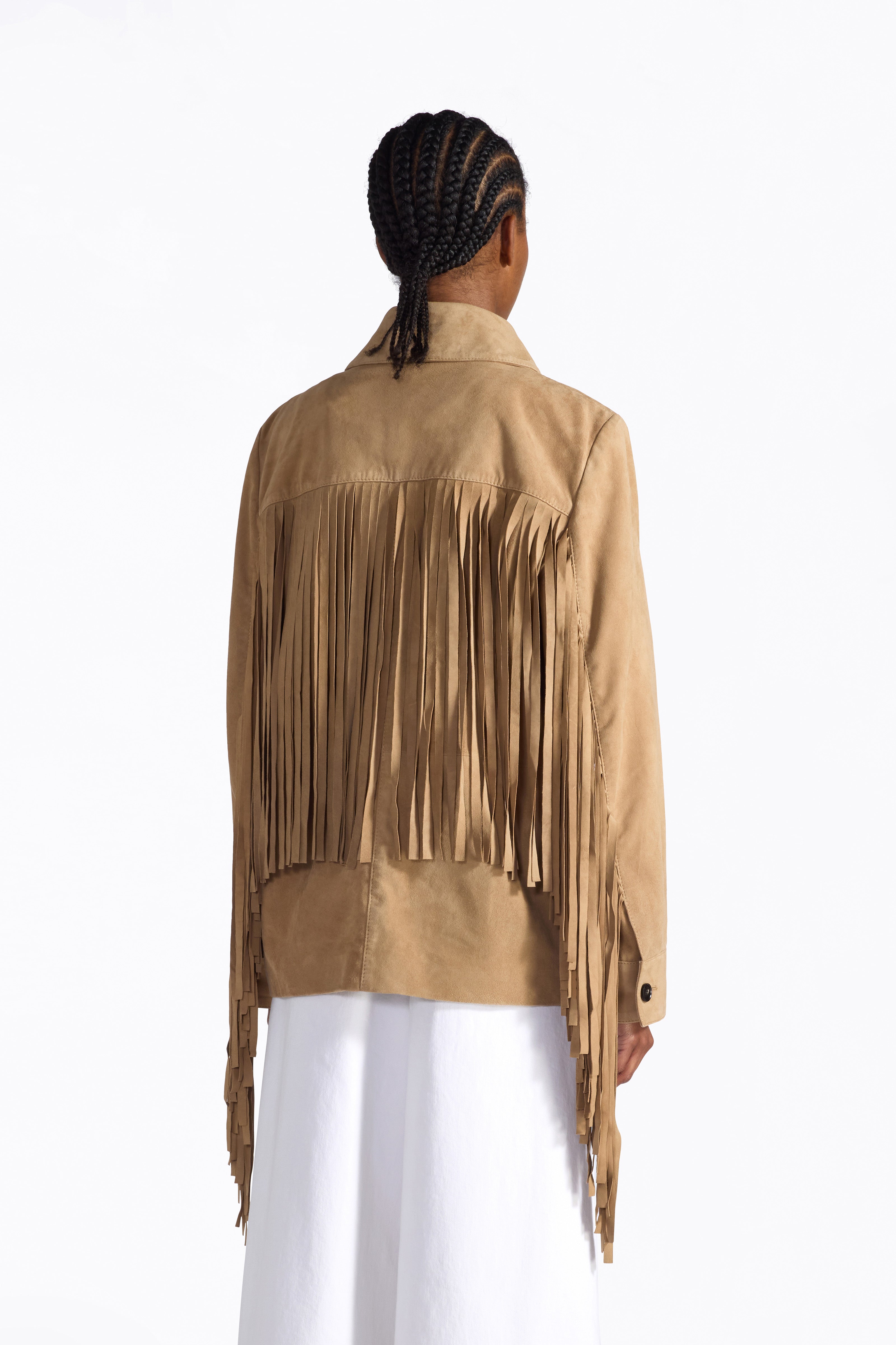 Liviana Conti Malcom veste chemise franges dos écru