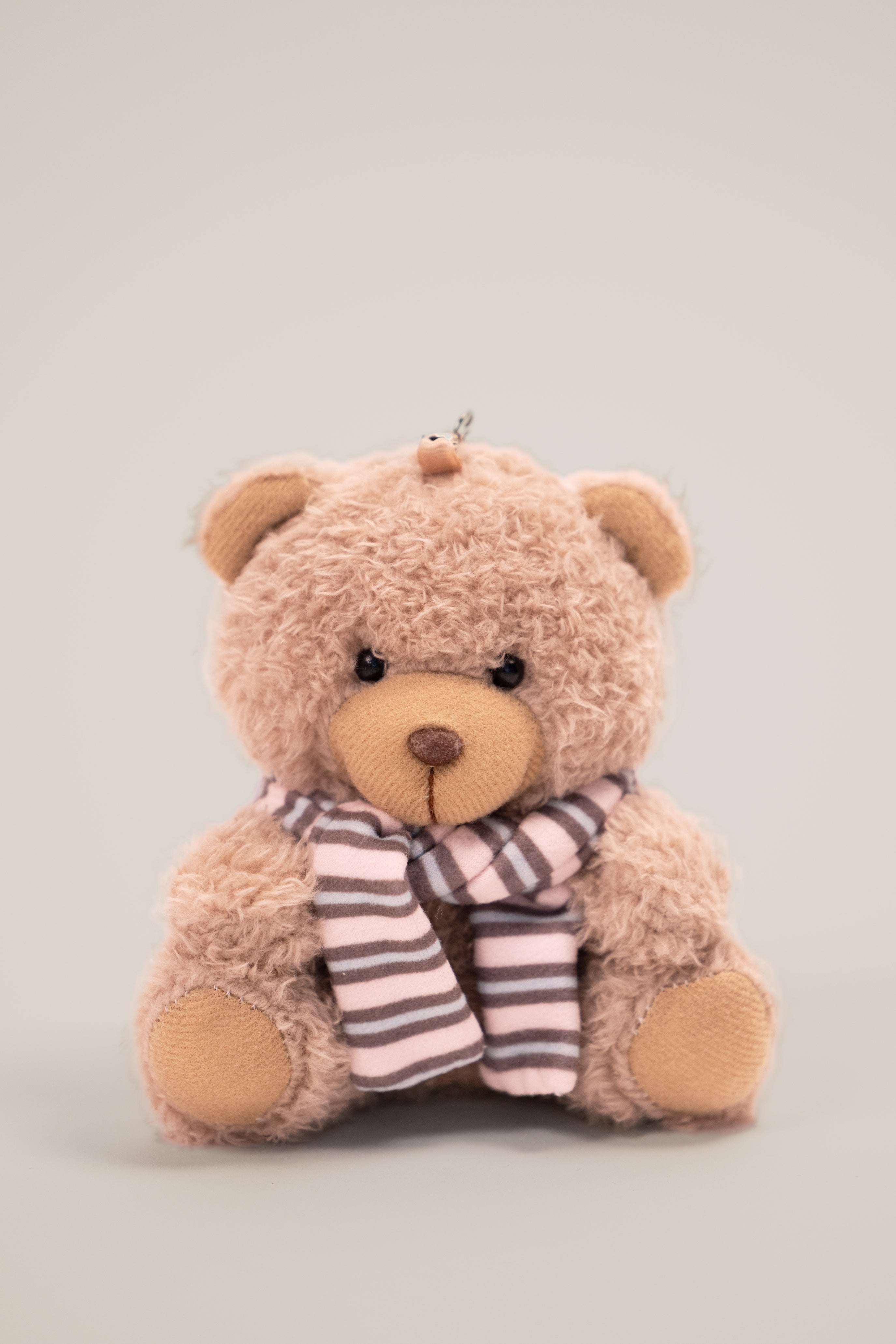 Oh Polly Bo+Tee Teddy Keychain porte-clés Chestnut Stripe peluche