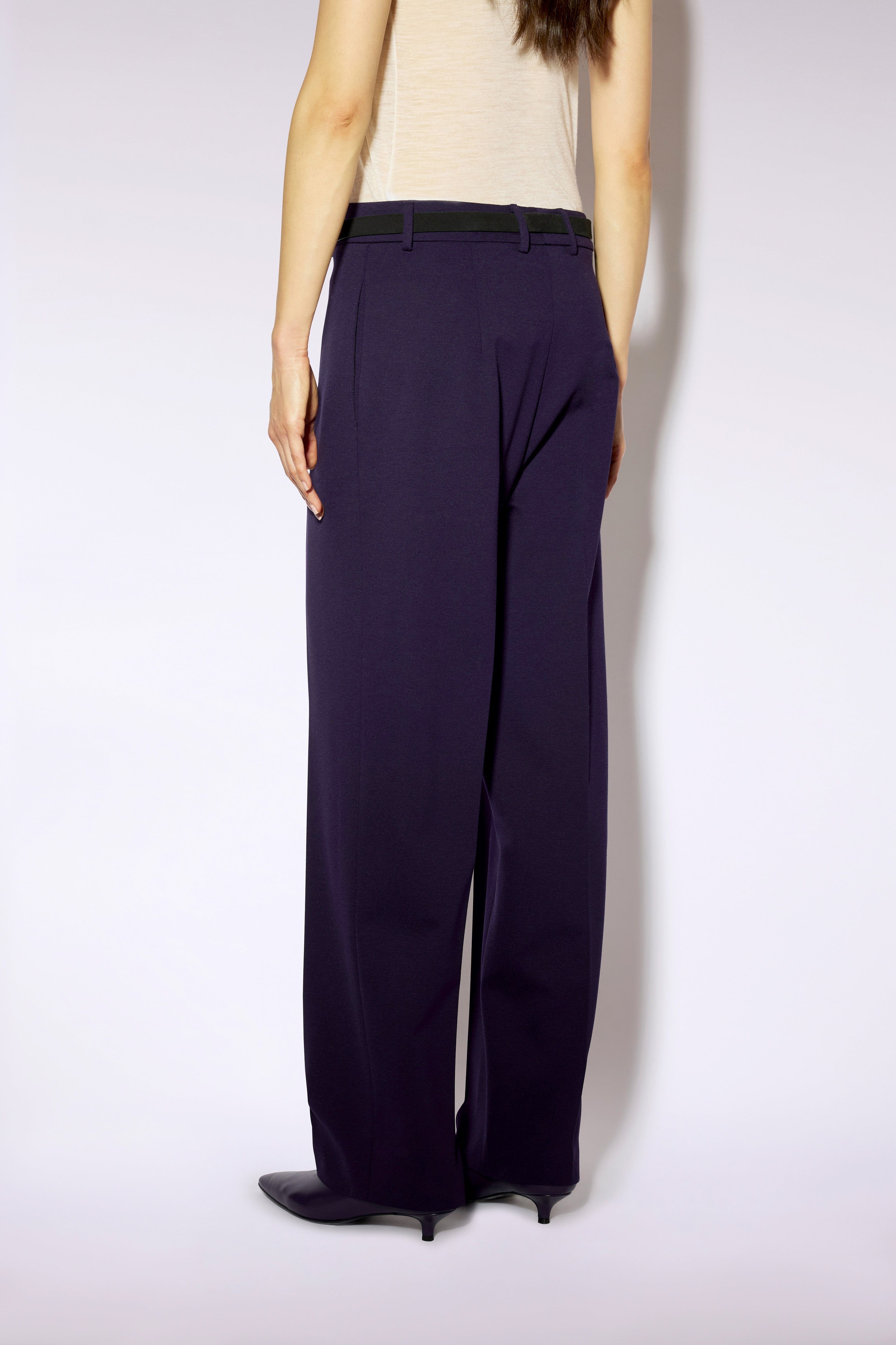 Liviana Conti Paul pantalon cigarette mirtillo 38-48