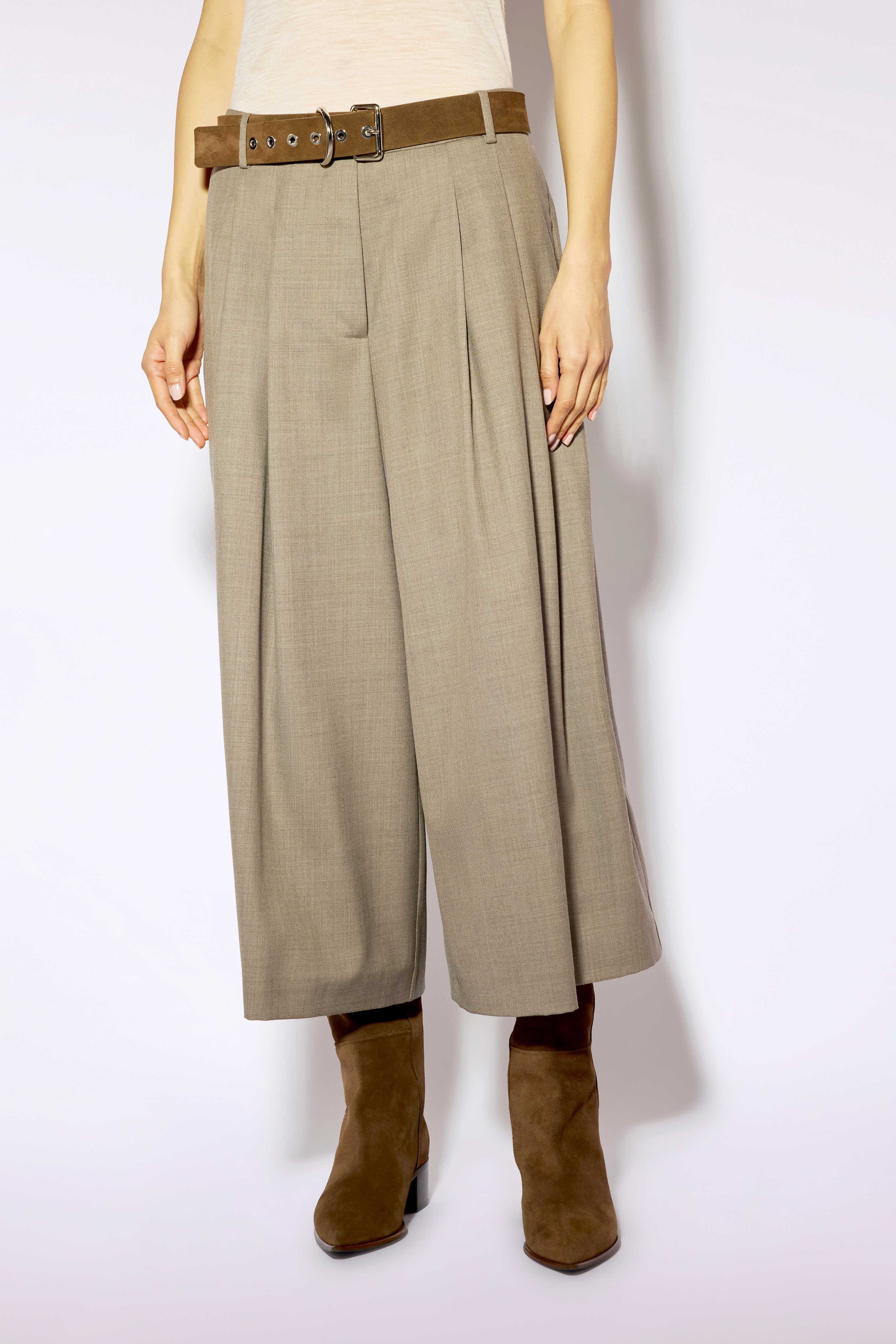 Liviana Conti Adam pantalon wide leg marron laine