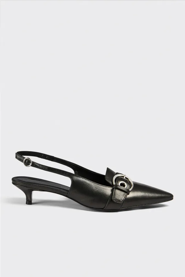 Liviana Conti Jude Slingback Nappa Noir Pointe Boucle 40 mm