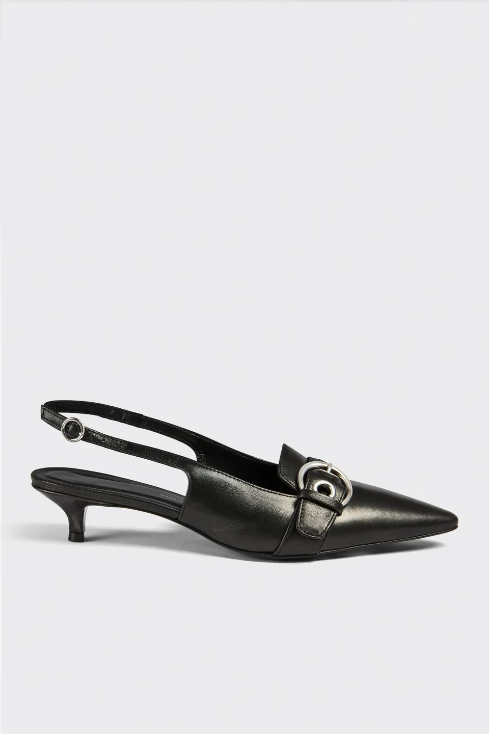Liviana Conti Jude Slingback Nappa Noir Pointe Boucle 40 mm