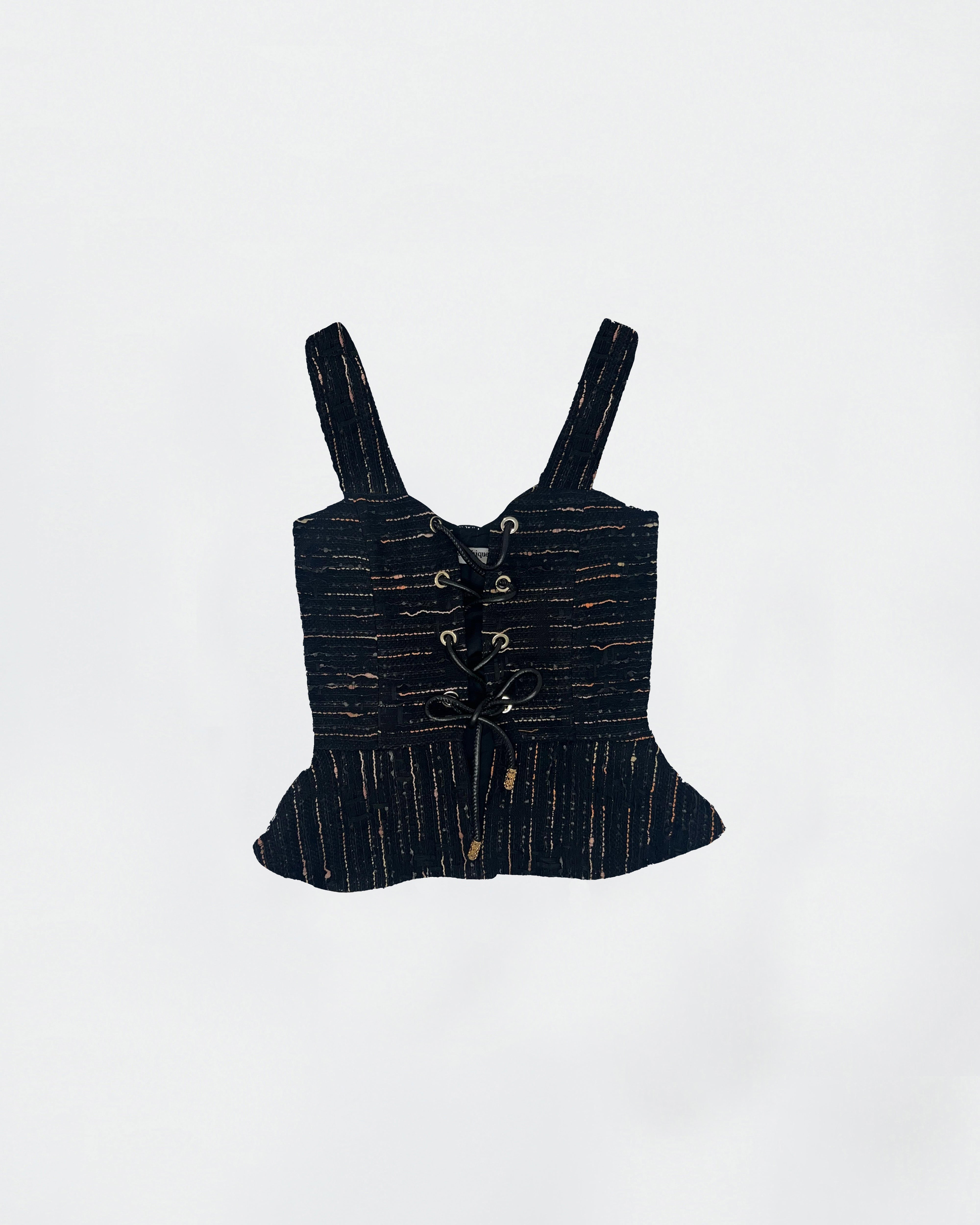 The Ethiquette Margaux corset tweed Ernest taille M