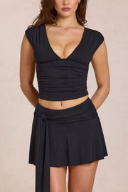 Oh Polly Nalia 16187 top noir décolleté modal