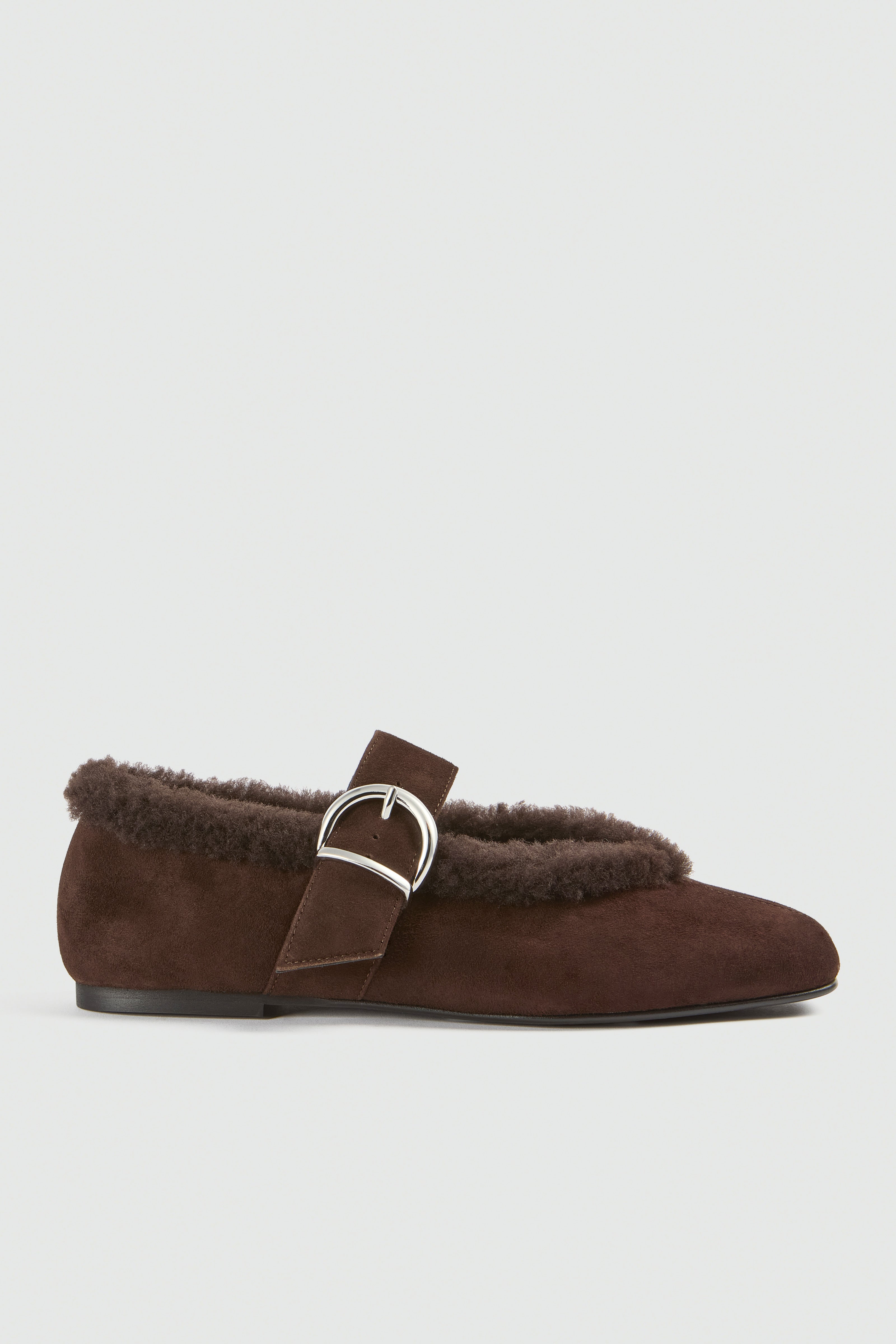Liviana Conti Solene ballerines CACAO daim boucle