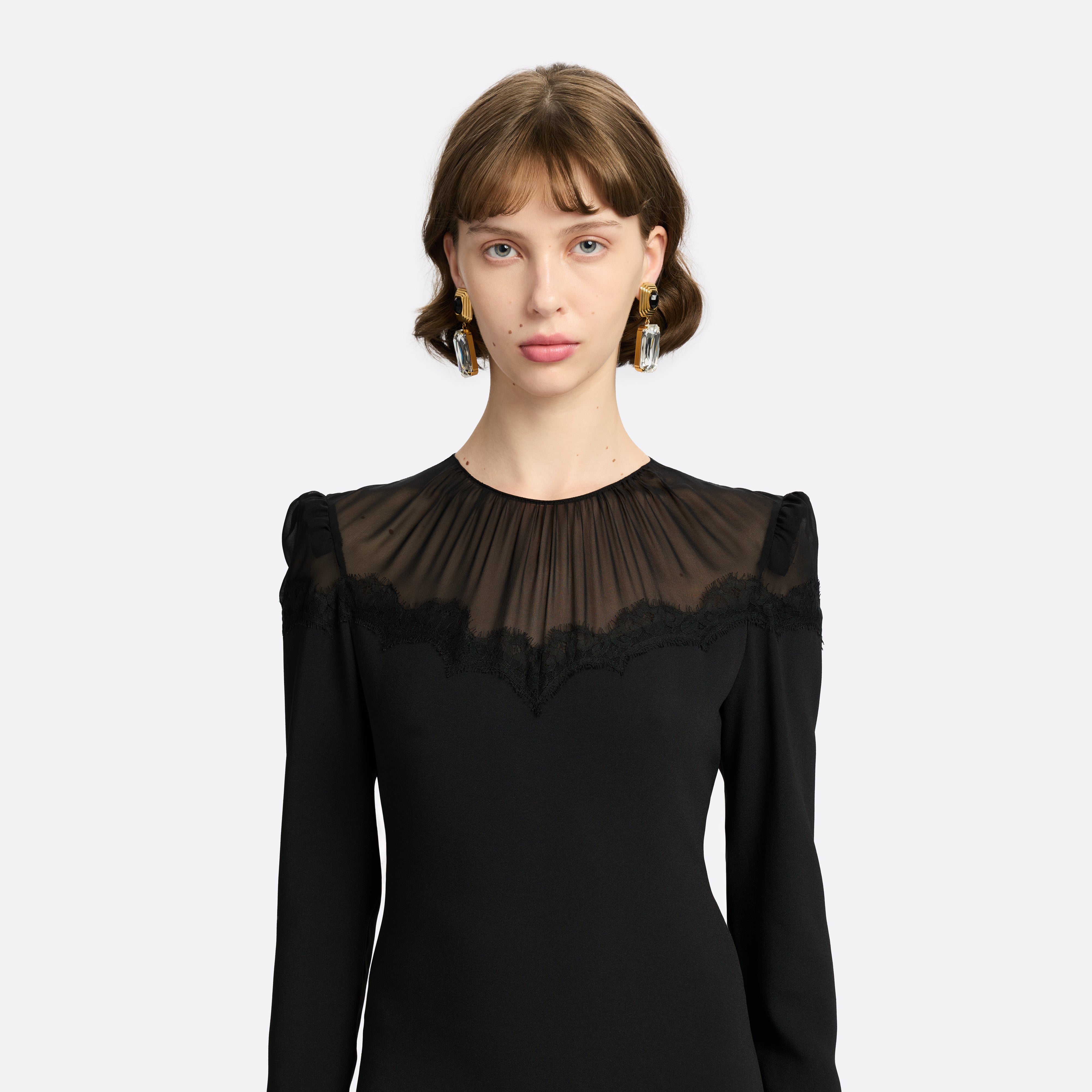 Alessandra Rich Jewellery boucles d'oreilles clips cristal or