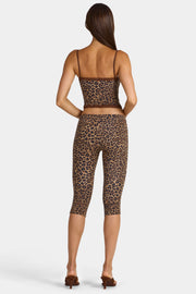 Oh Polly Trousers Legging Capri Léopard Modal Taille Basse