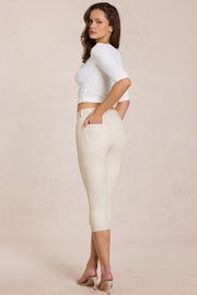Oh Polly Trousers jean capri ivoire
