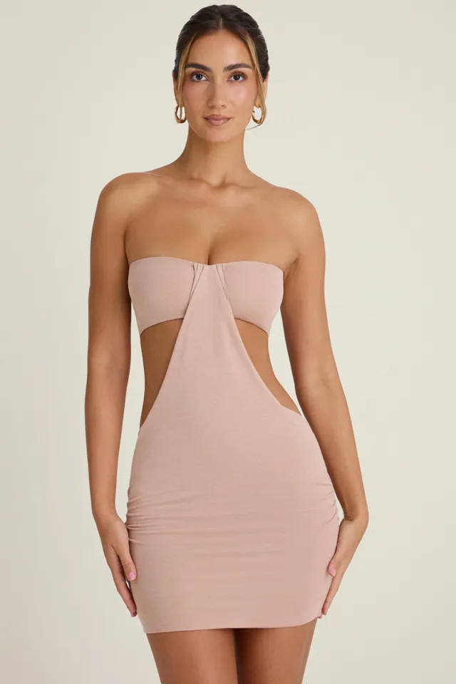 Oh Polly Lilia robe mini bandeau peche découpes