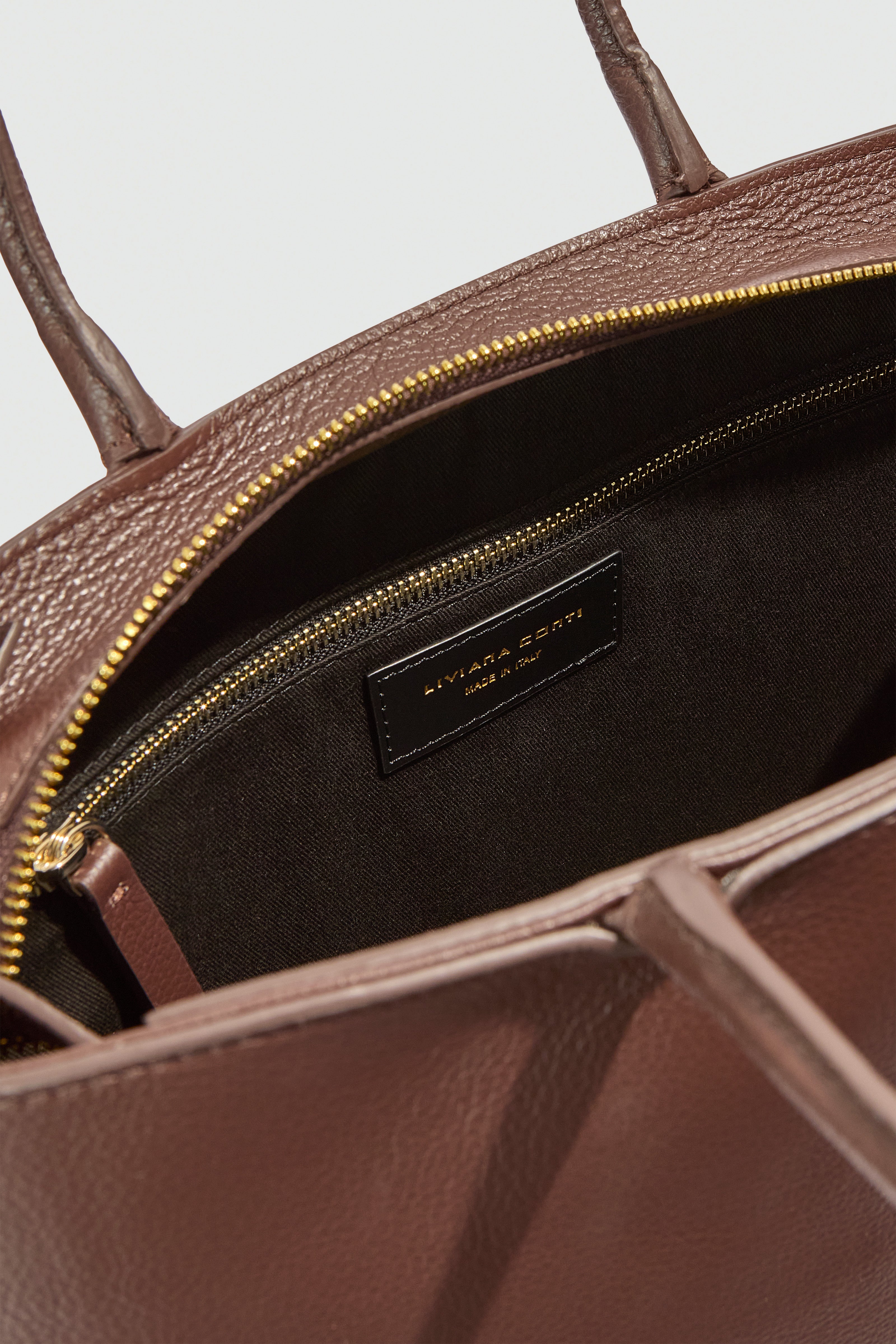 Liviana Conti Amelie sac cuir marron veau grainé