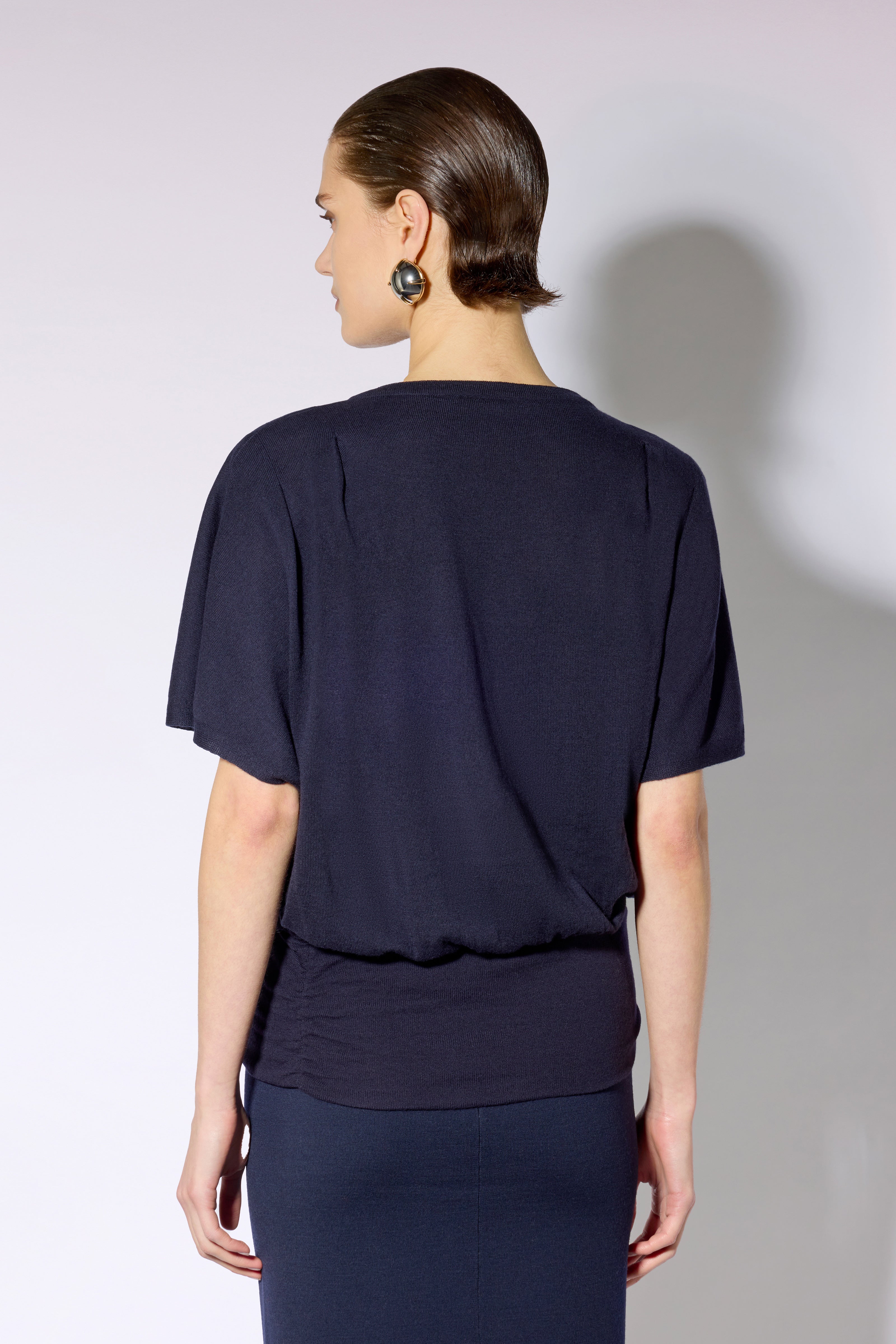 Liviana Conti Mandy pull bleu nuit manches longues