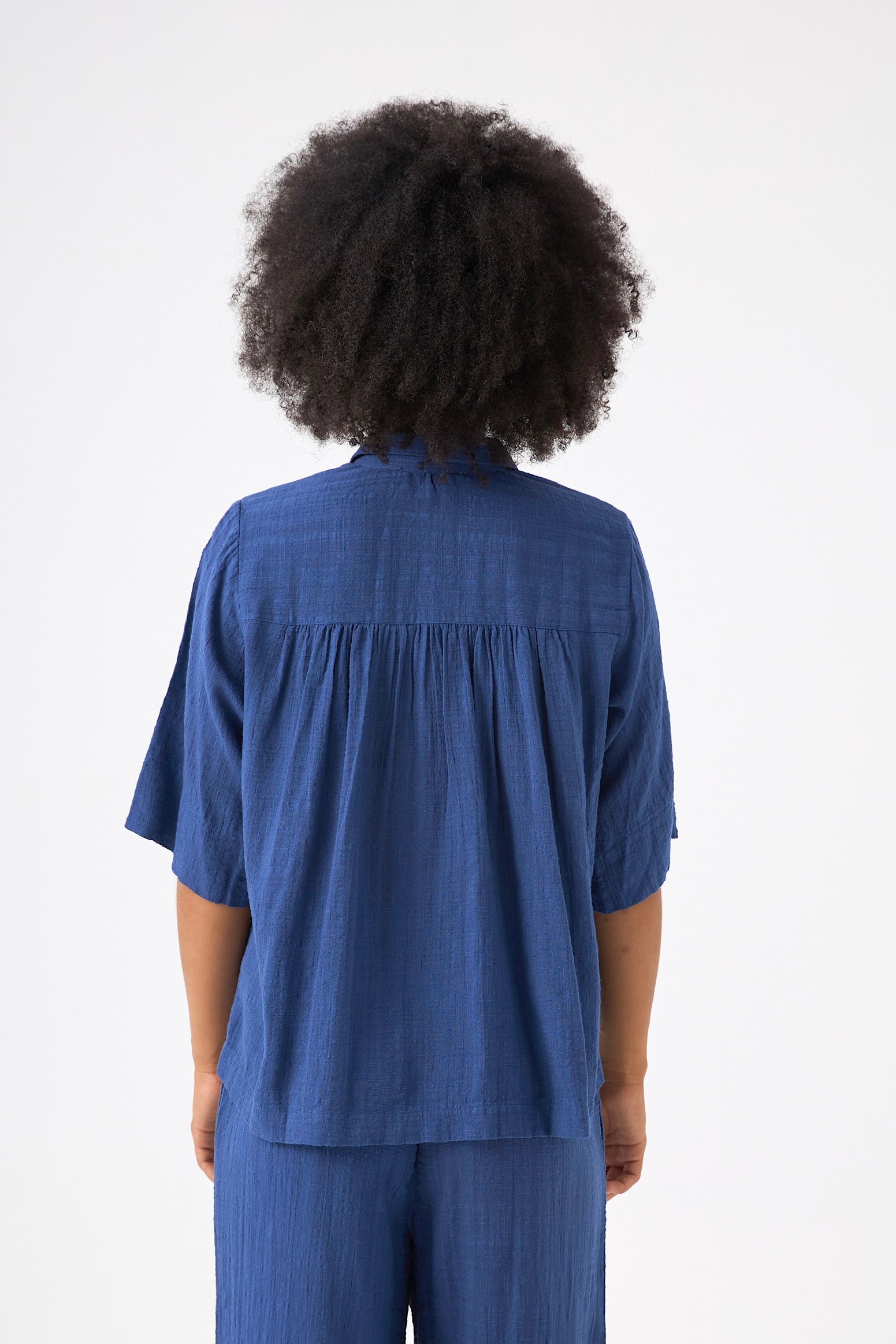 Chicosoleil Rusty blouse chemisier bleue coton viscose