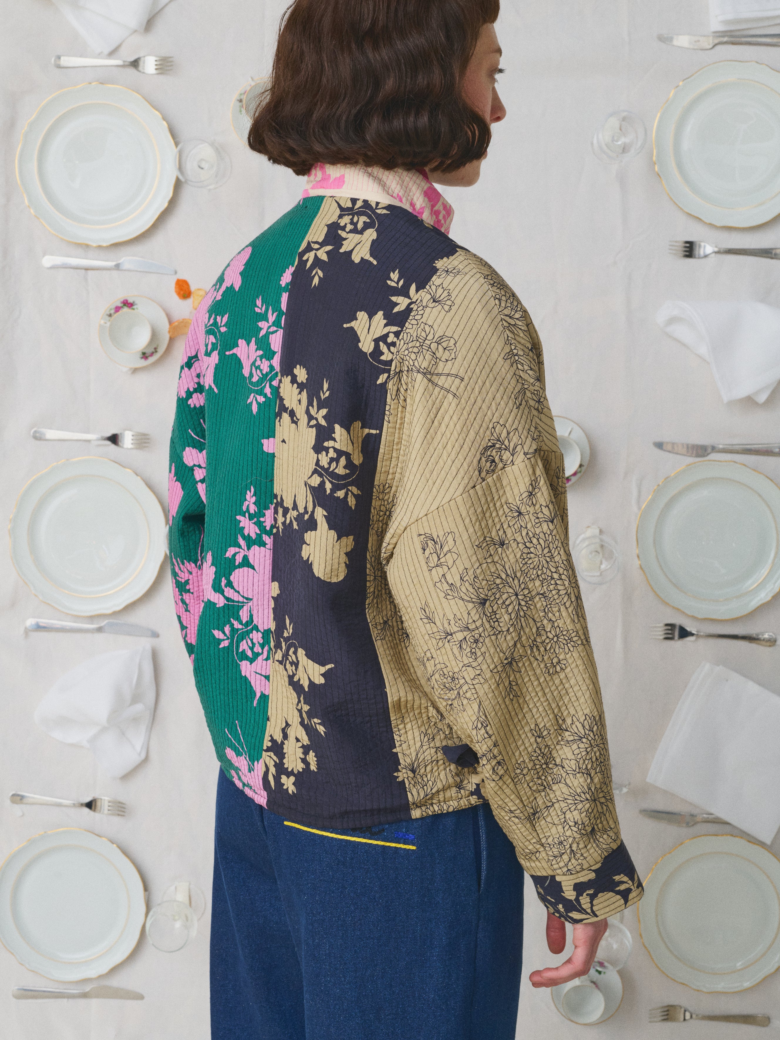 Mii À Table Veste Liv Vaisselle Veste Soie XS