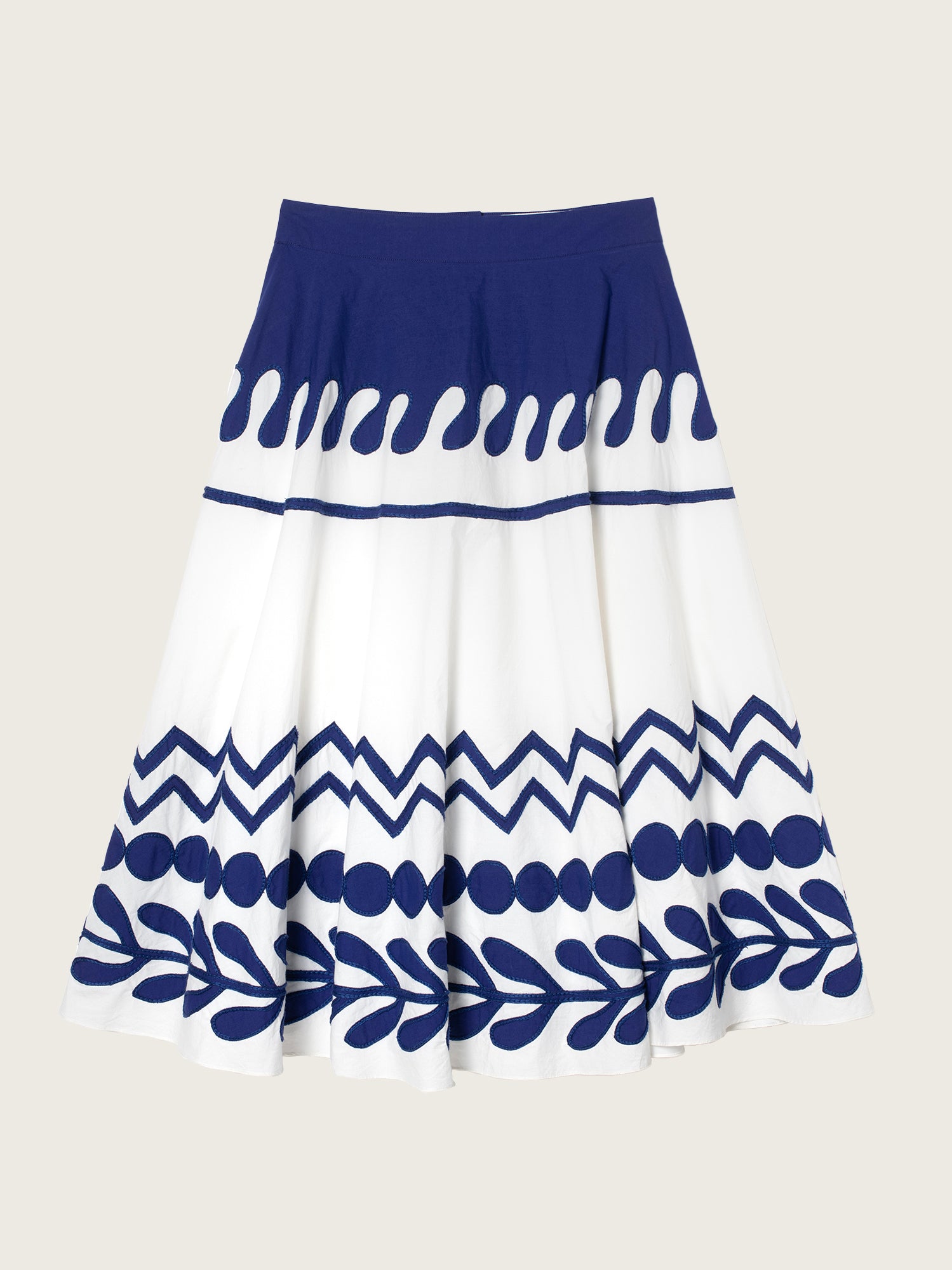 Mii Corfou Les Cyclades jupe coton blanc bleu XS-L