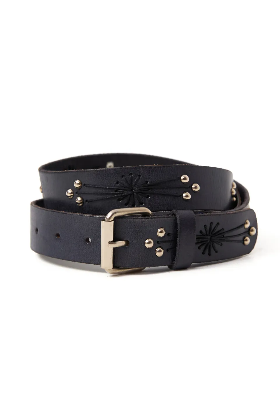 CHICOSOLEIL Ceintures Ceinture DALI Cuir Bleu Noir