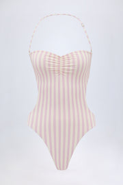 Oh Polly Biarritz Maillot une pièce mauve découpé