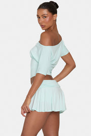 Oh Polly ButterCloud mini jupe-short menthe vert clair