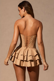 Oh Polly Marivelle combishort corset beige volants