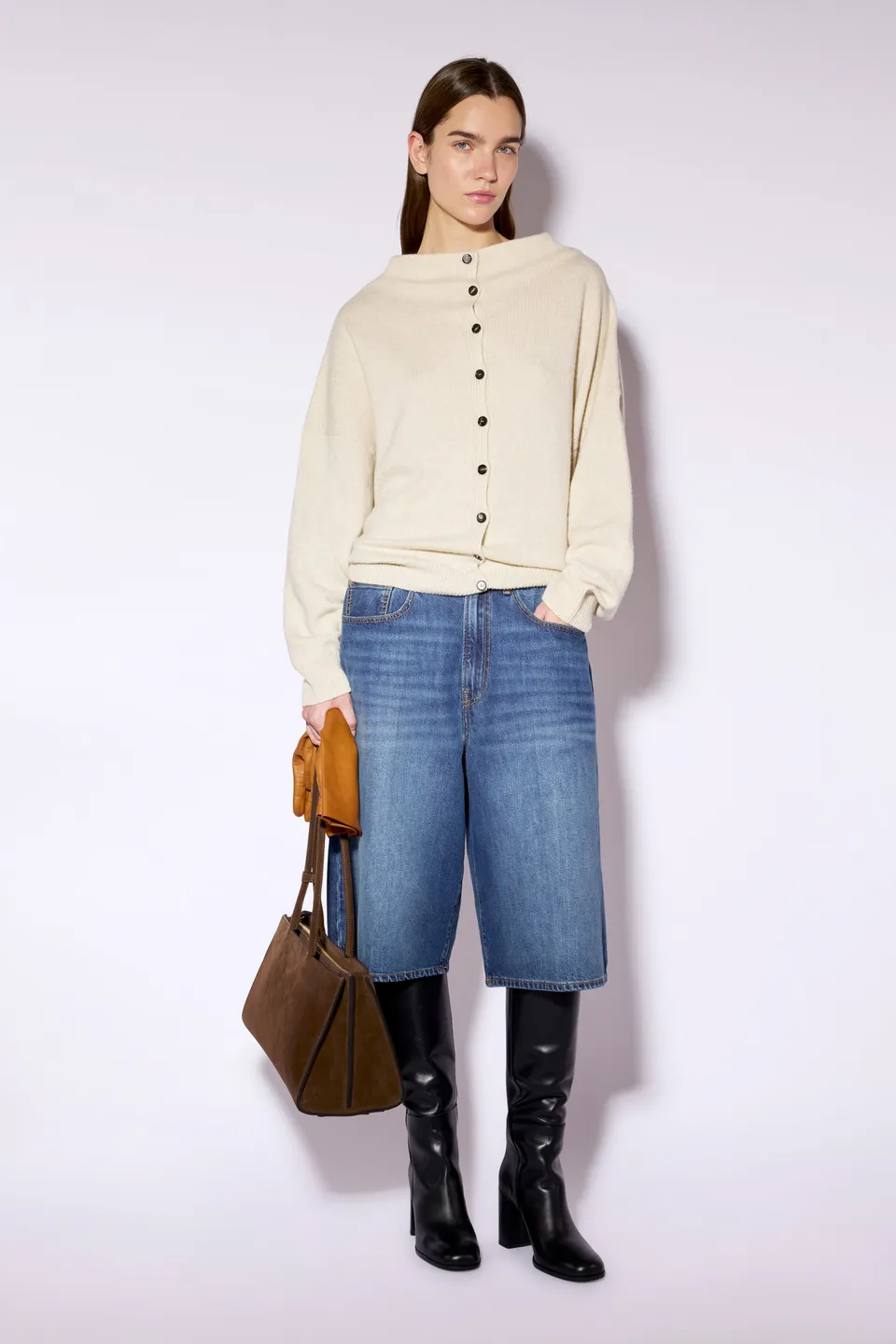 Liviana Conti Cindy cardigan beige cachemire
