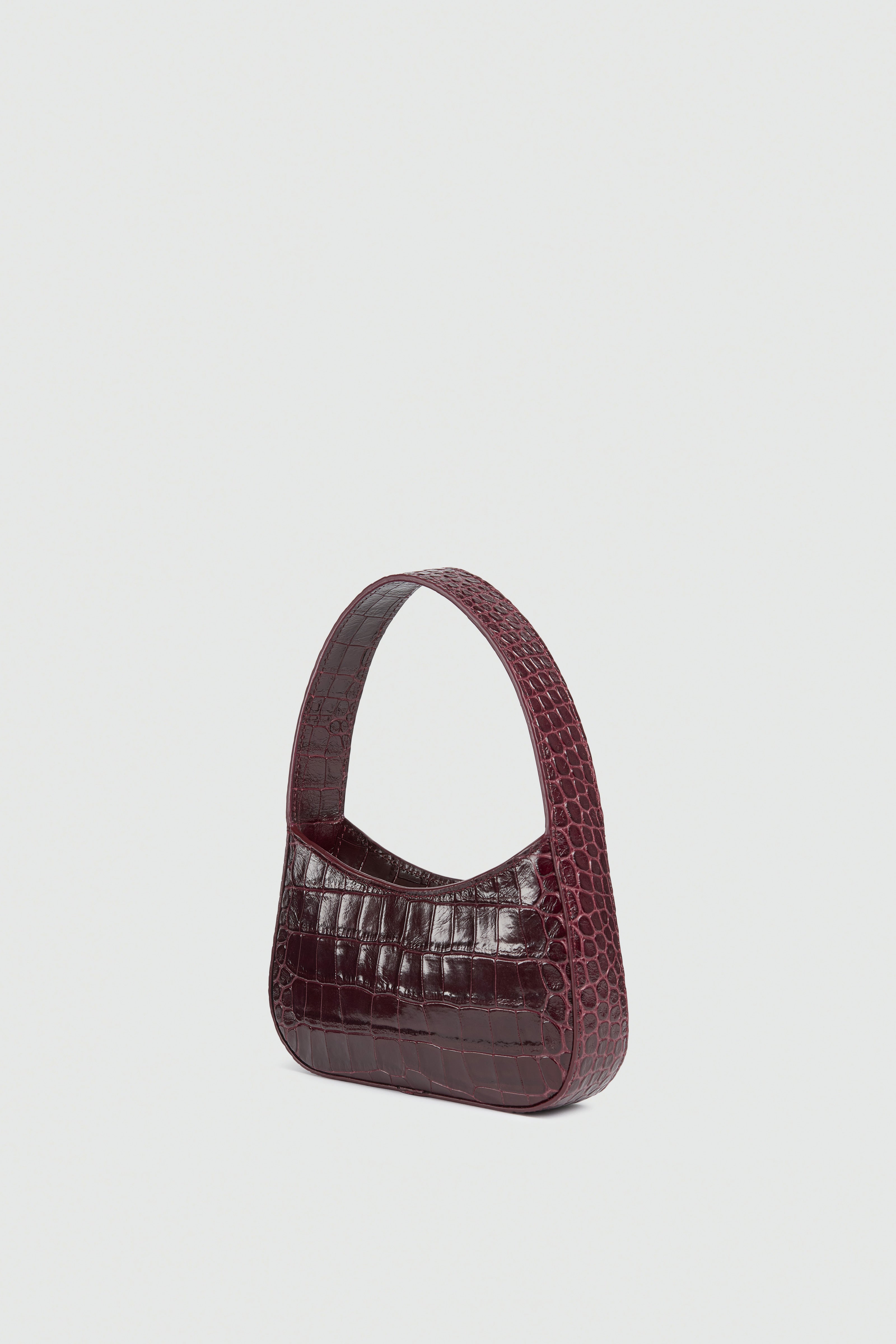 Liviana Conti Angel sac cuir aubergine croco