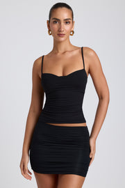 Oh Polly Esme 8482 débardeur noir froncé modal