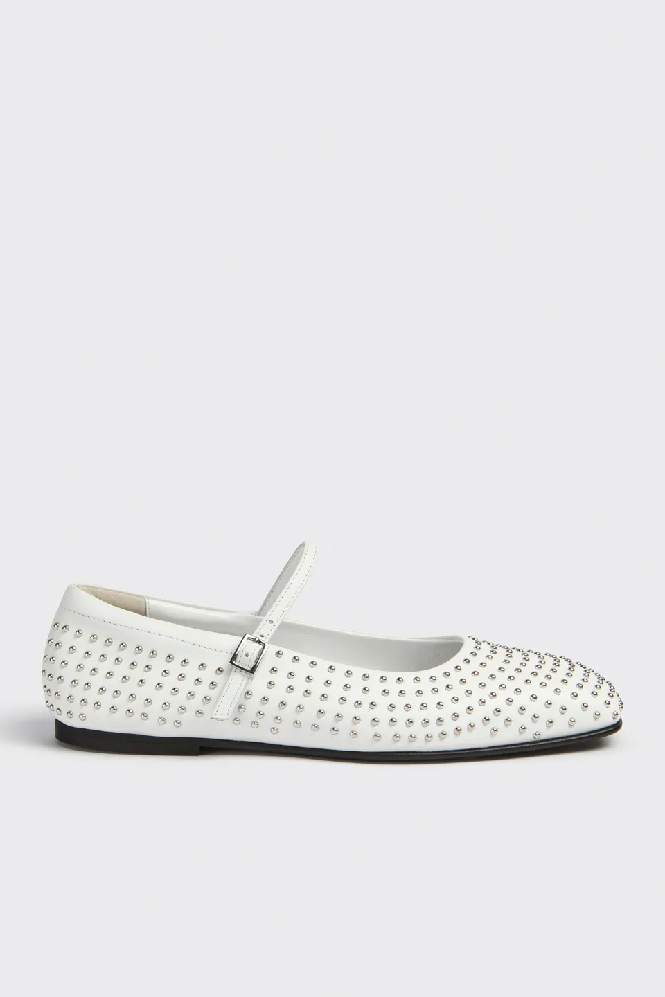 Liviana Conti Maya ballerine cuir blanc taille 38 cloutée