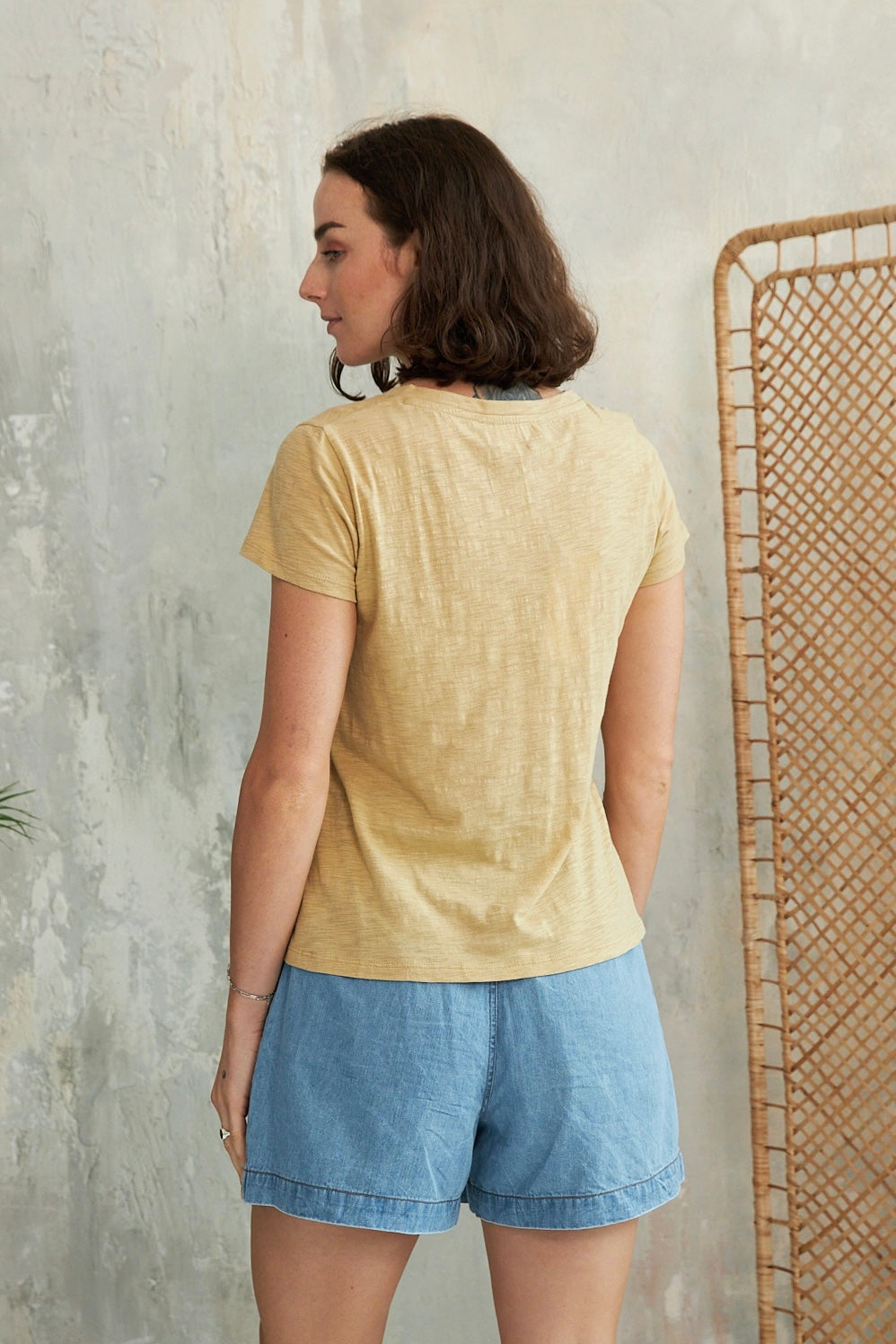 Chicosoleil Roxane t-shirt beige Skin coton