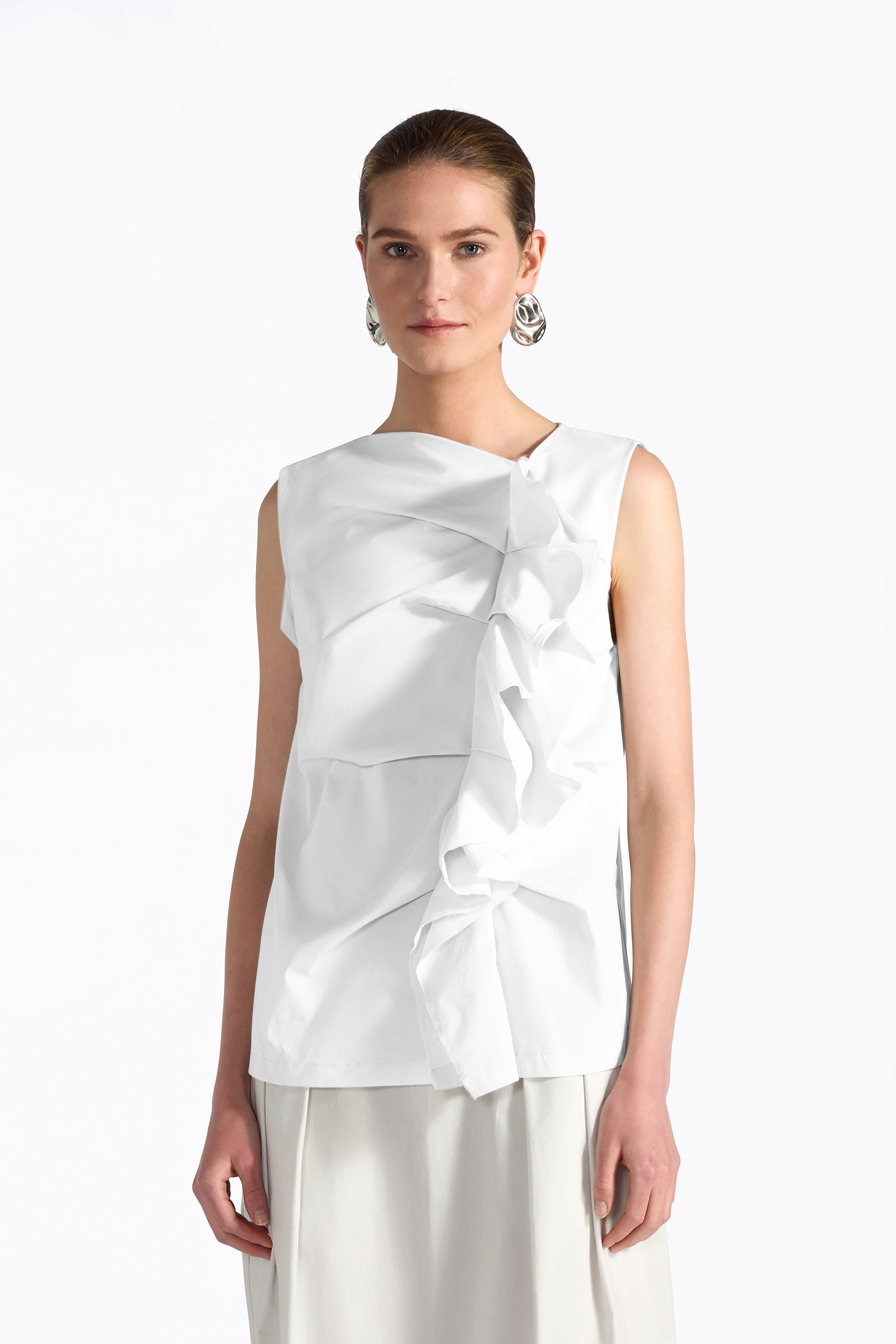 Liviana Conti Ariel chemisier femme luna sans manches drapé