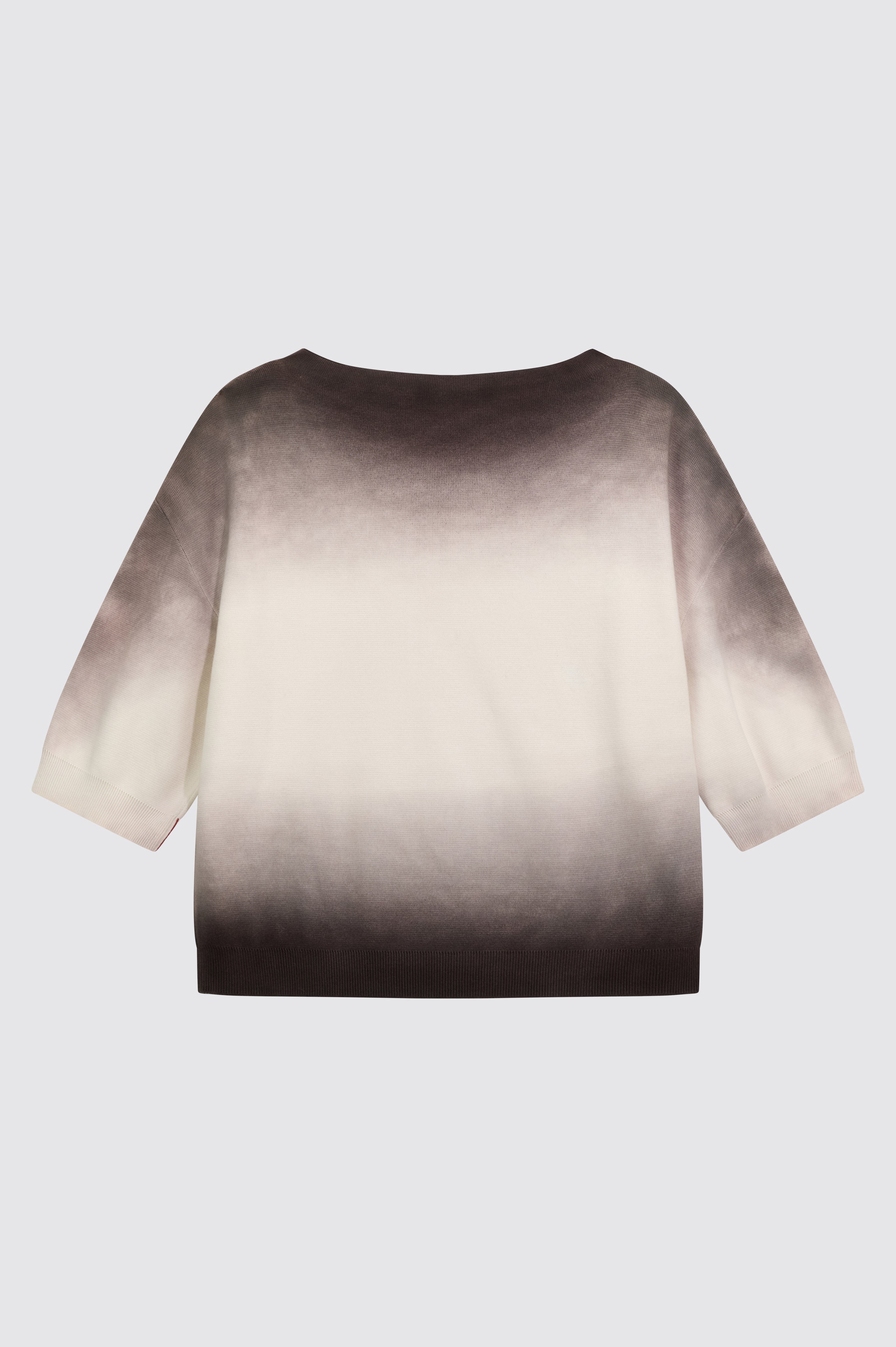 Liviana Conti Tania pull coton tie-dye blanc marron