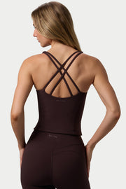 Oh Polly Bo+Tee BT11213 Débardeur Espresso col sweetheart