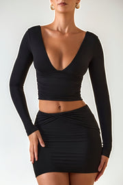 Oh Polly Aliz 11816 mini jupe noire modal twist