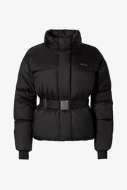 Oh Polly BT2401 veste ski noire imperméable ceinturée