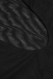 Oh Polly Body Mesh Noir Bretelles Transparentes String 15505