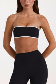 Oh Polly Bo+Tee brassière bandeau sport noir Soft Active