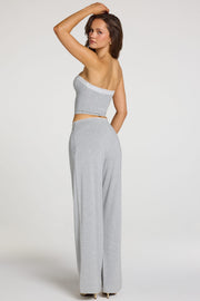 Oh Polly Reina pantalon large modal gris chiné