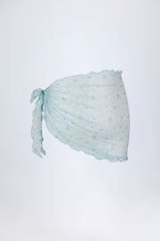 Oh Polly Swim Molinas paréo bleu floral mesh