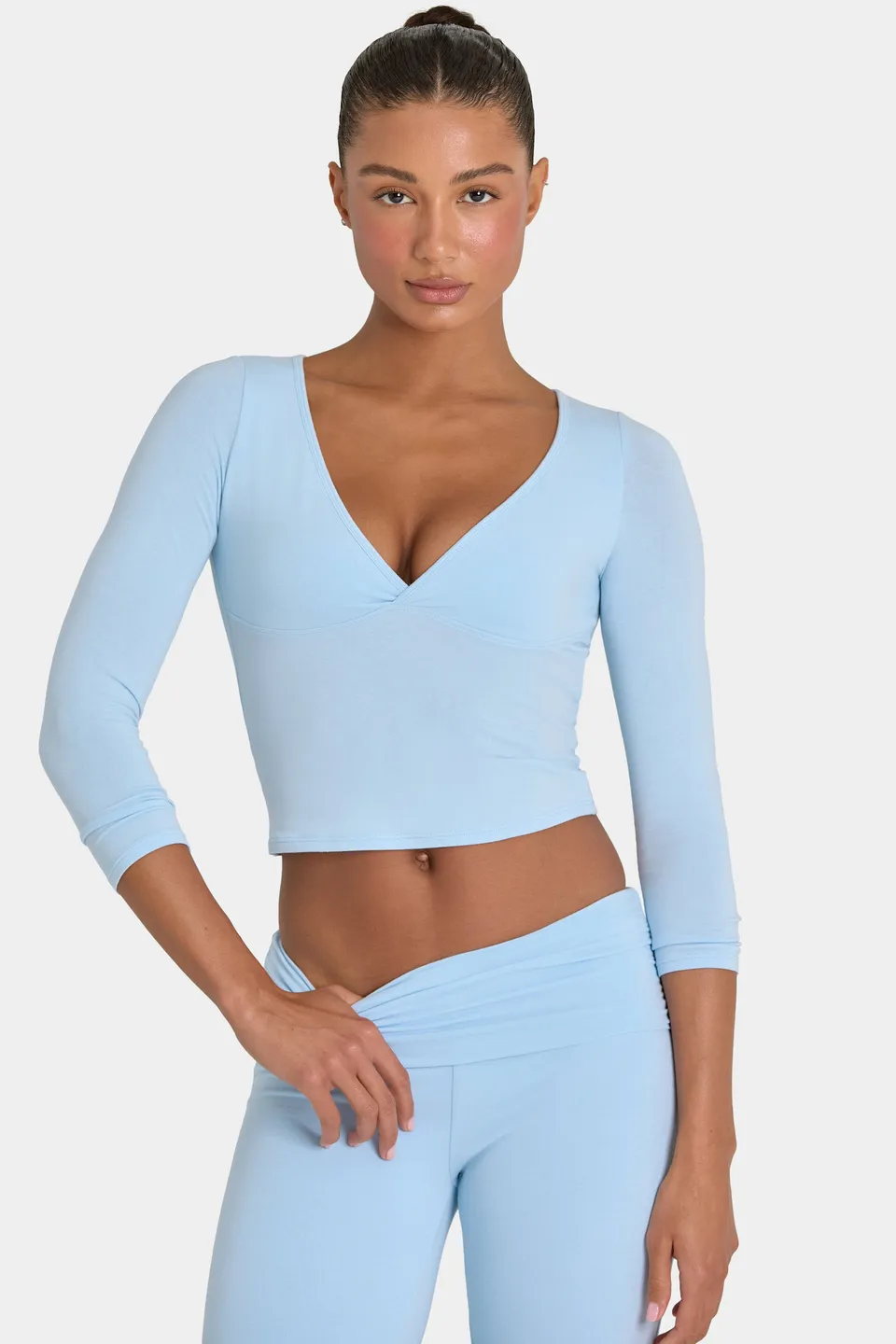 Oh Polly ButterCloud Top manches 3/4 sky stretch