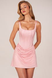 Oh Polly Lia Mini Robe Satin Rose Poudré 15906