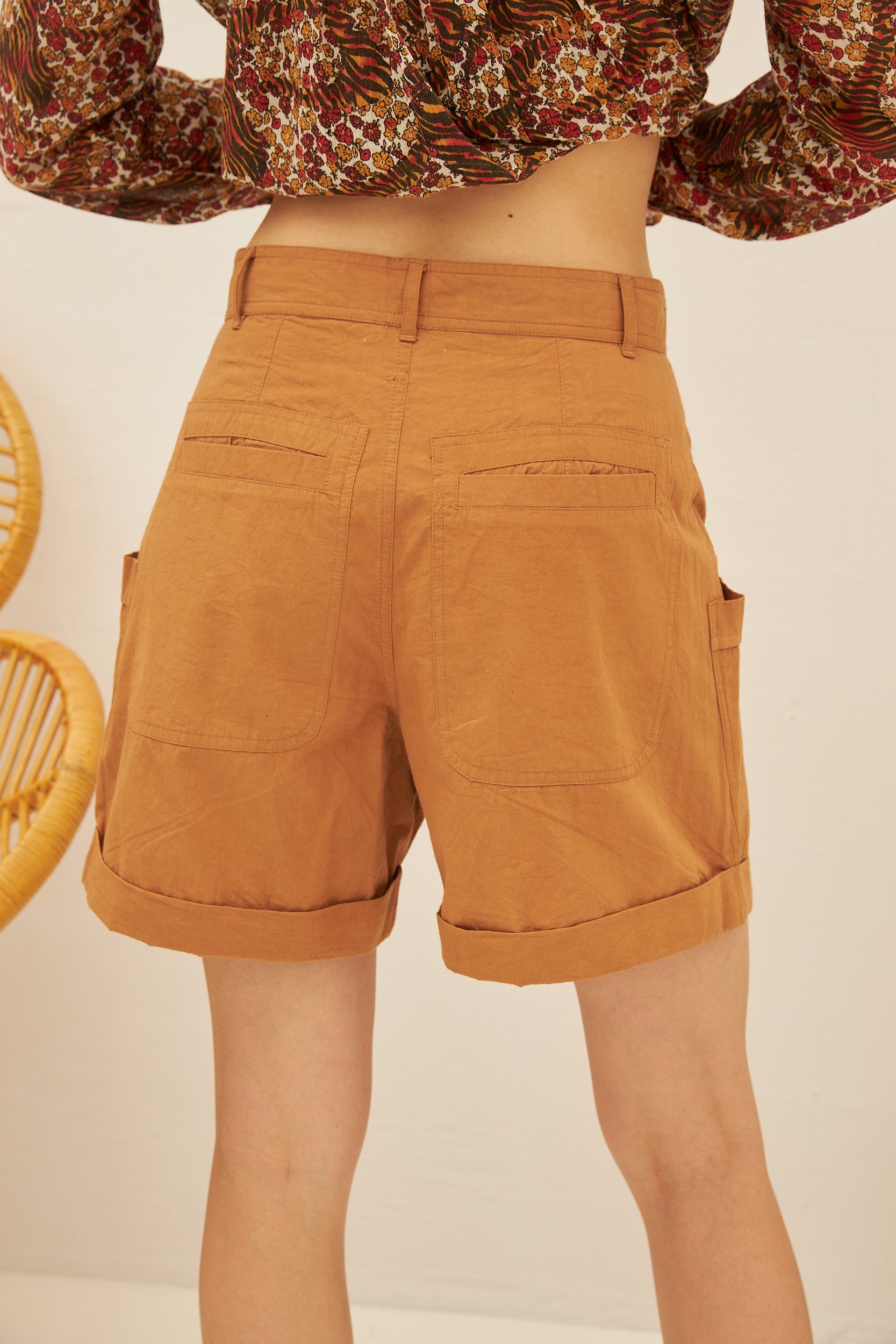 Chicosoleil Bebek short beige coton 4 poches