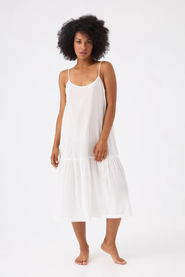 Chicosoleil Mimi sous-robe blanche dentelle coton