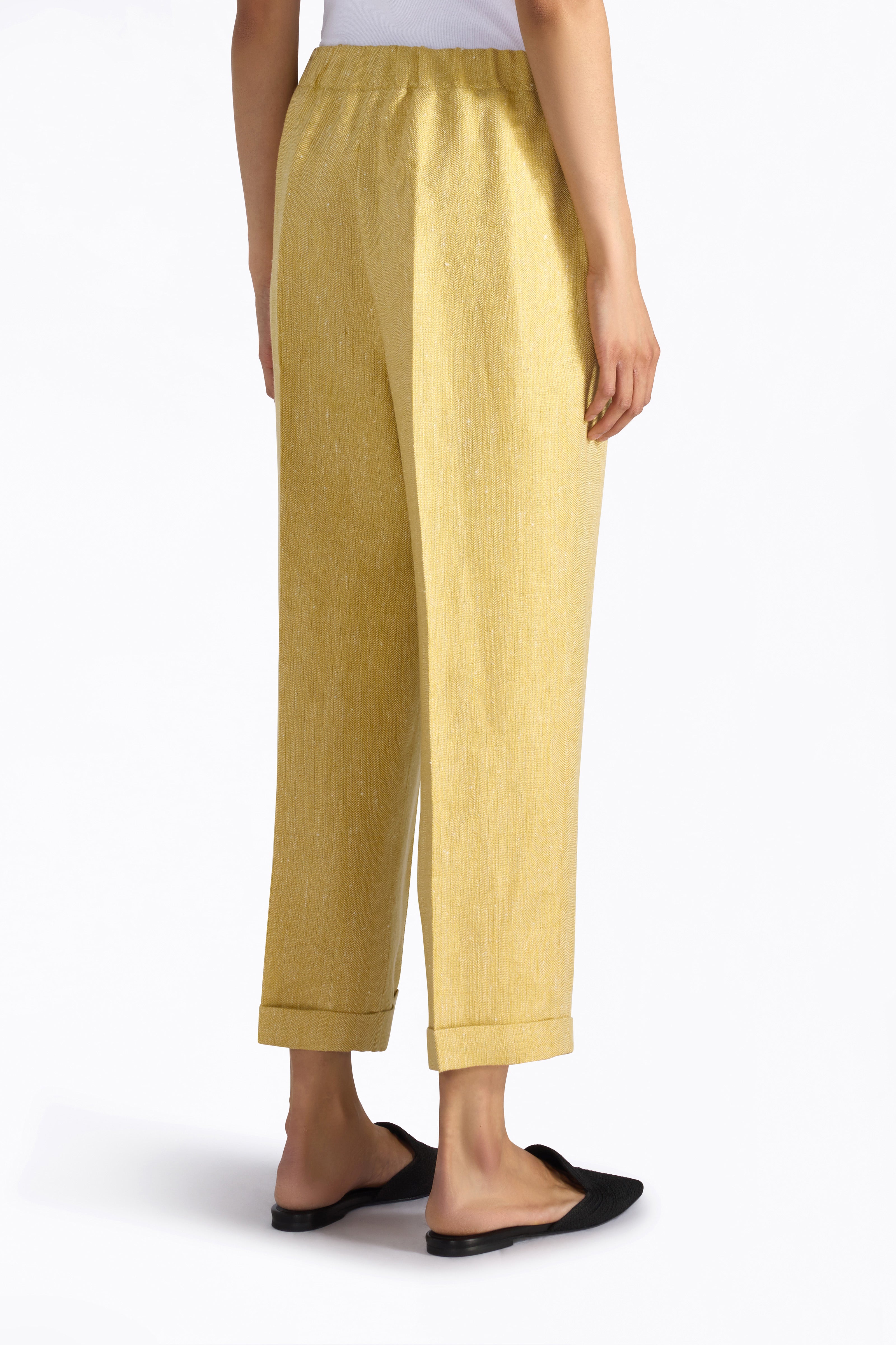 Liviana Conti Felipe pantalon sable doré soie-lin 38-48