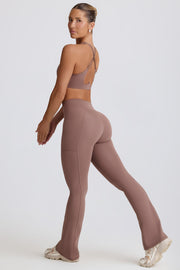 Oh Polly Bo+Tee Soft Active V-Waist Legging évasé mocha