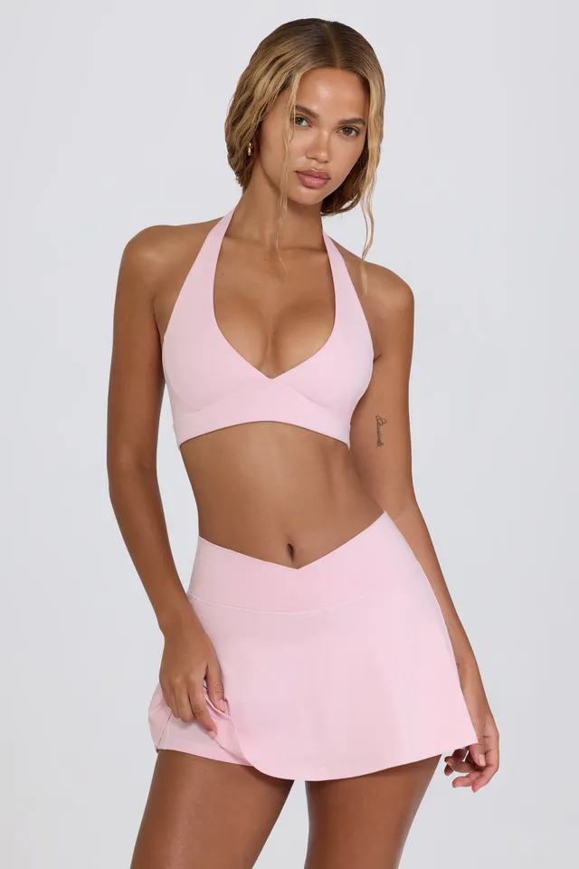 Oh Polly Bo+Tee mini jupe-short rose Bloom stretch