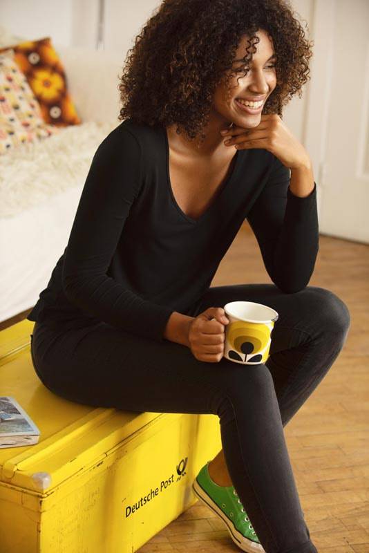 Thelma & Rose Ondine top manche longue noir 36